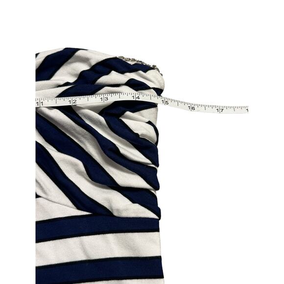 WHBM Blue and White Striped Top Removable Straps Size Small NWT - Picture 8 of 8